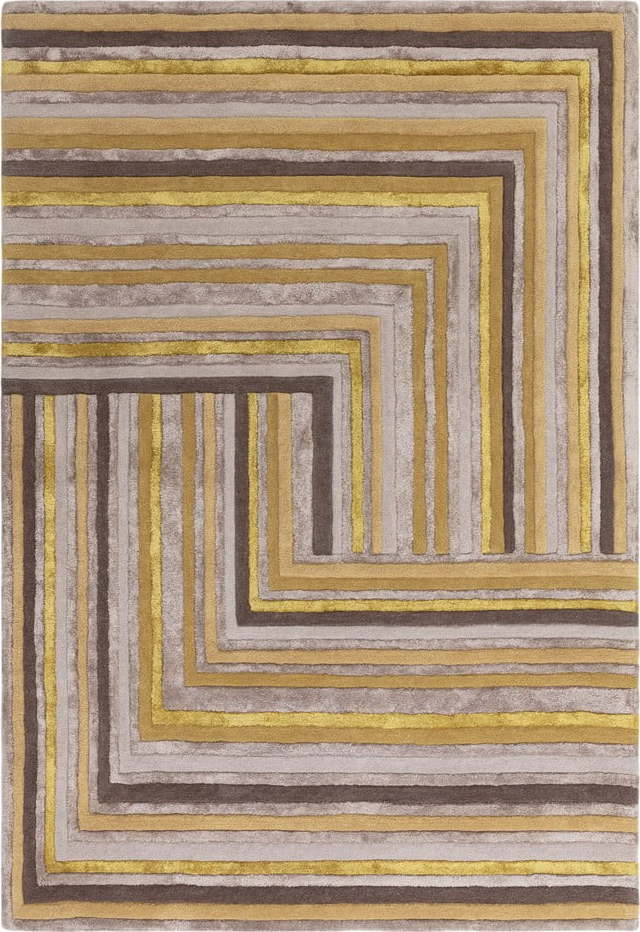 Okrově žlutý vlněný koberec 120x170 cm Network Gold – Asiatic Carpets