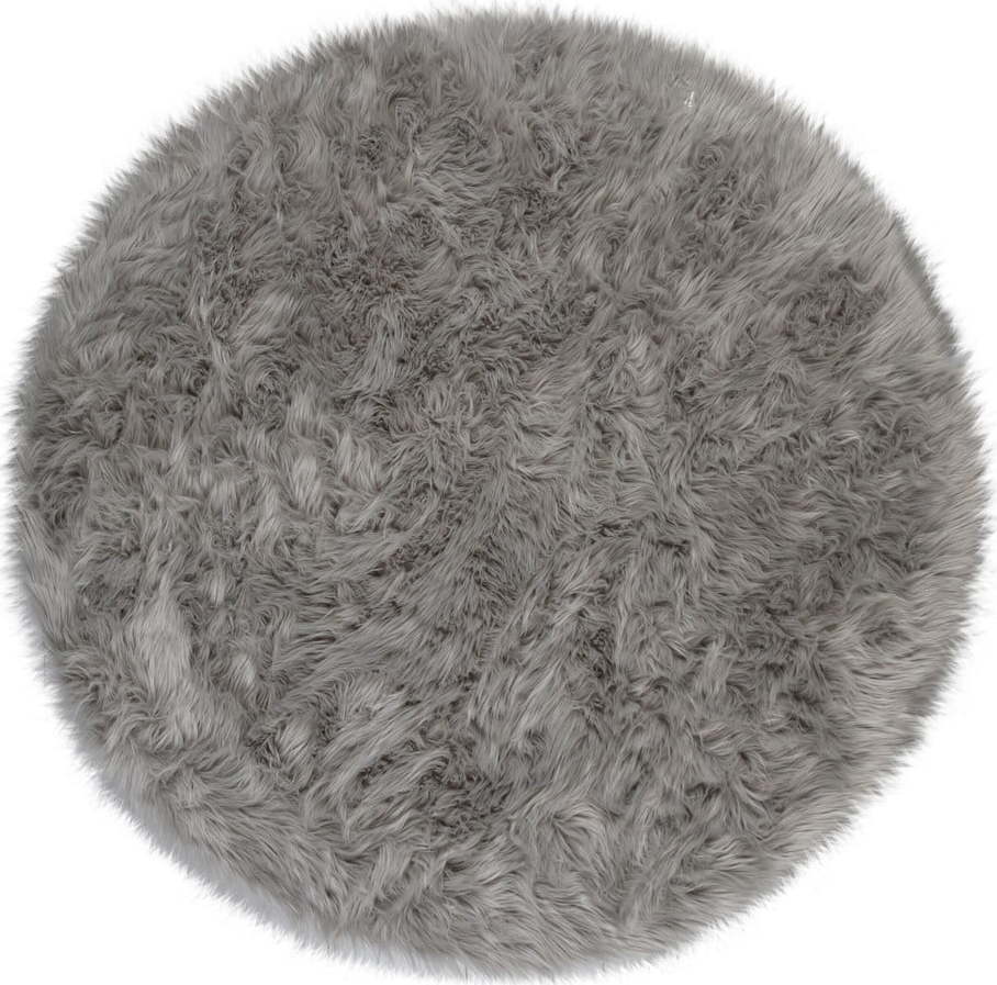 Šedý koberec Flair Rugs Sheepskin, ⌀ 120 cm