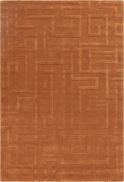 Vlněný koberec v cihlové barvě 120x170 cm Maze – Asiatic Carpets