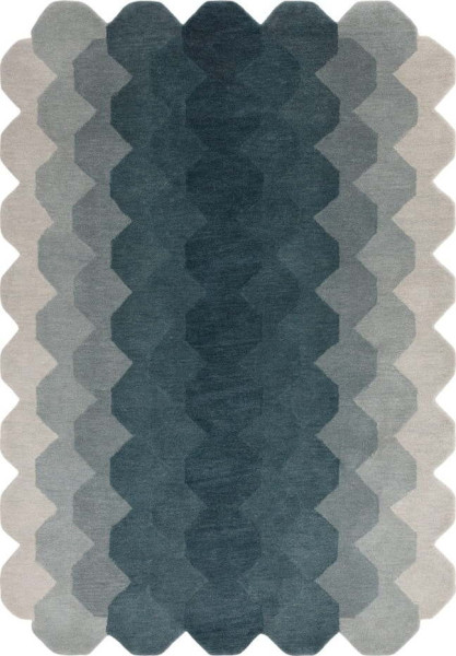 Modrý vlněný koberec 200x290 cm Hive – Asiatic Carpets