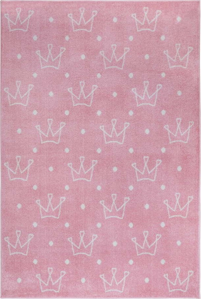 Růžový dětský koberec 160x235 cm Crowns – Hanse Home