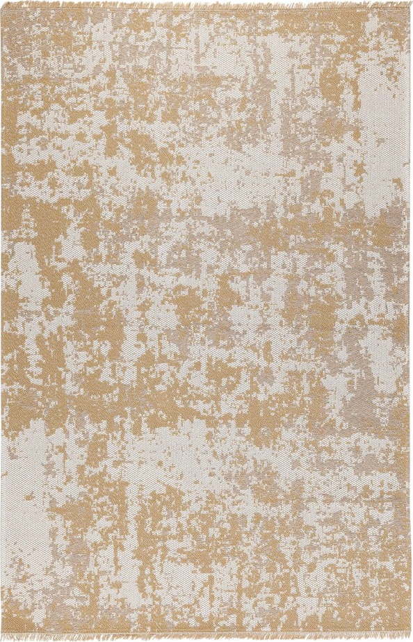 Žluto-béžový bavlněný koberec Oyo home Casa, 75 x 150 cm