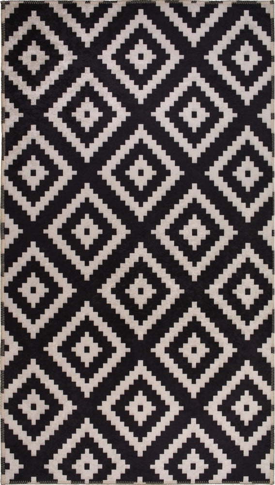 Černý pratelný koberec 80x50 cm - Vitaus