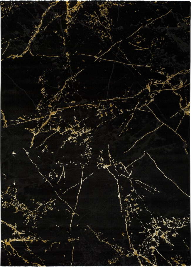 Černý koberec Universal Gold Marble, 60 x 120 cm